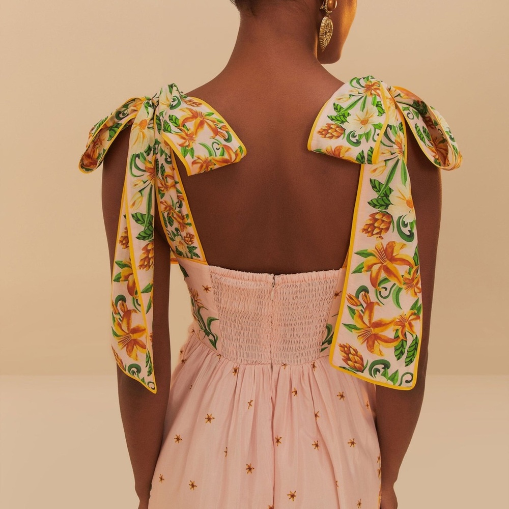 FARM Rio Pink and Yellow Floral Maxi Dress, size S - Picture 5 of 12